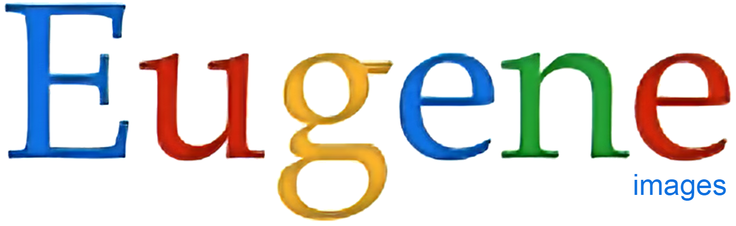 Eugene in the style of the old Google logo